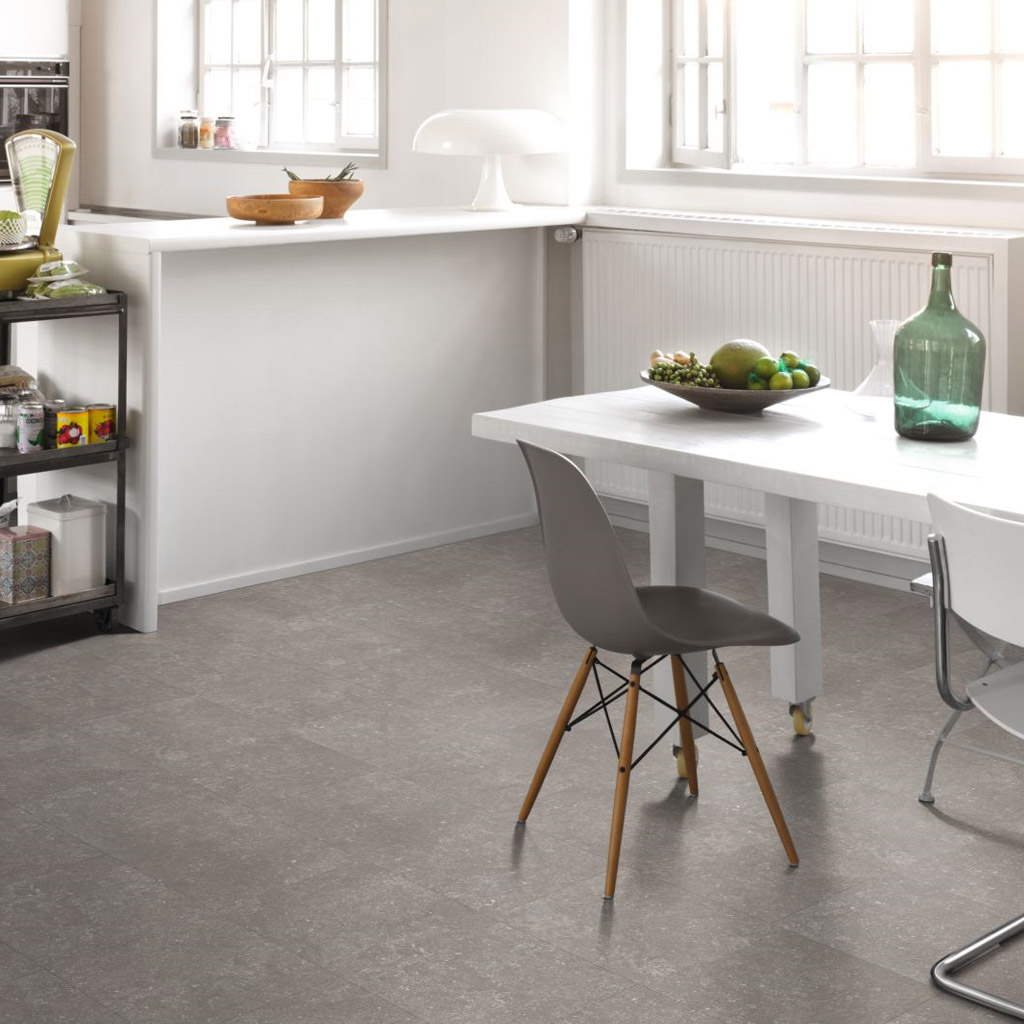 Granito Gris - Vinílico Parador Modular ONE Baldosa Grande ambiente cocina