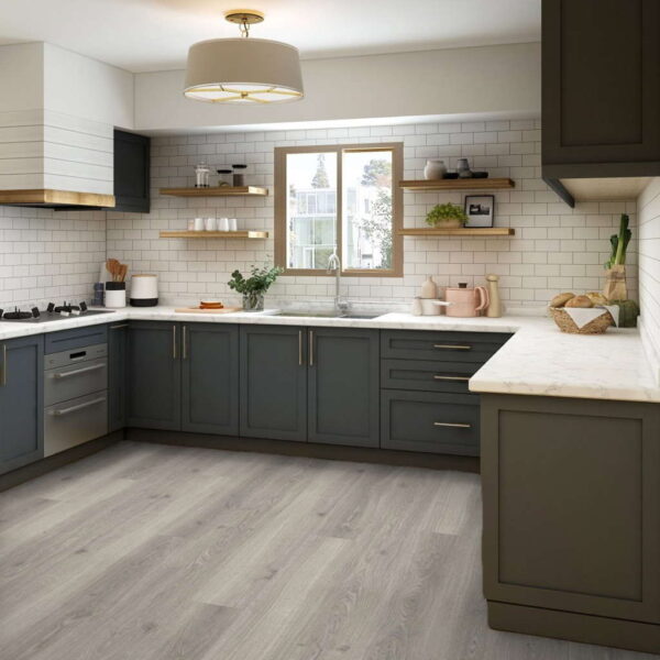 Roble Studioline Gris Claro - Laminado Parador Classic 1050 ambiente cocina