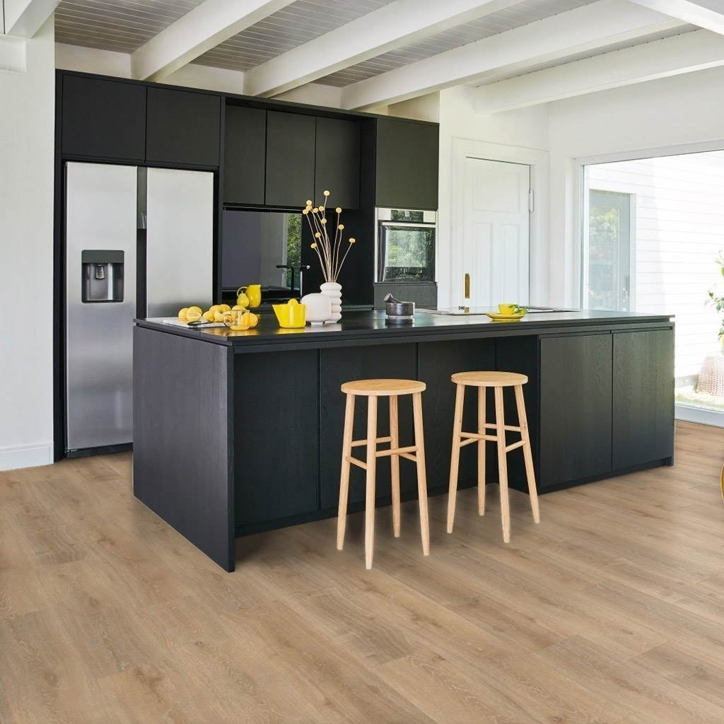 Roble Royal Claro Calizo - Vinílico SPC Parador Classic 2070 ambiente cocina