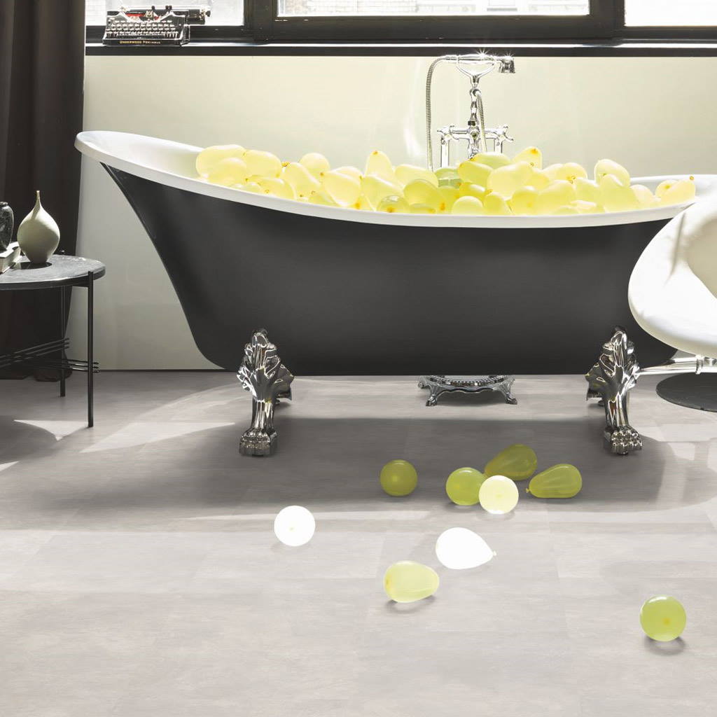 Cemento Blanco - Vinílico SPC Parador Modular ONE Hydron Baldosa ambiente baño