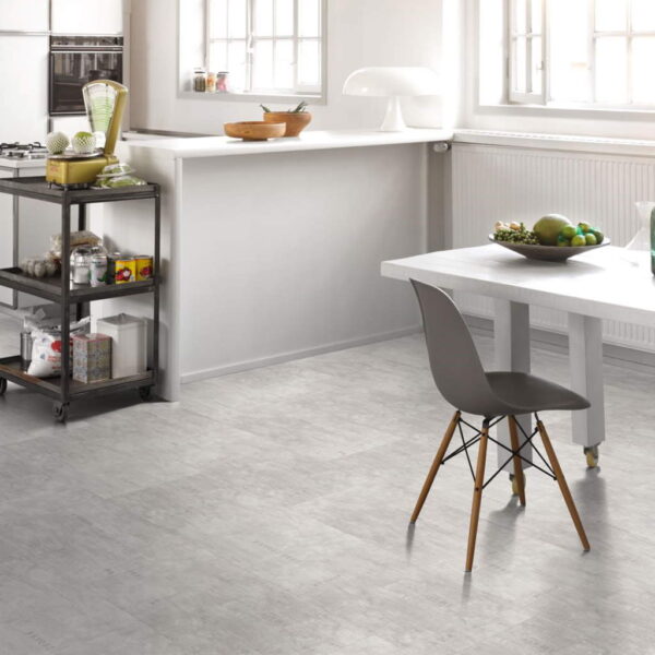 Industrial Canvas White - Vinílico SPC Parador Trendtime 5 Baldosa Grande ambiente cocina