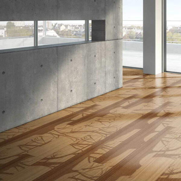 Silhouette - Vinílico SPC Parador Trendtime 8 Lama Grande ambiente diáfano