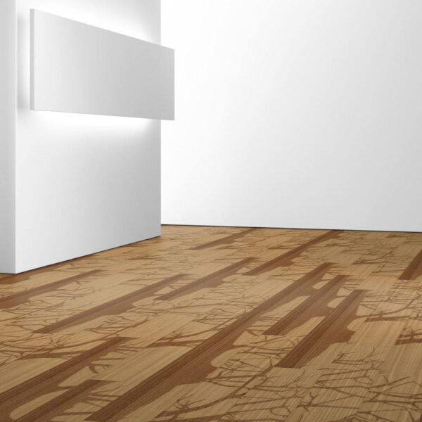 Silhouette - Vinílico SPC Parador Trendtime 8 Lama Grande ambiente sala