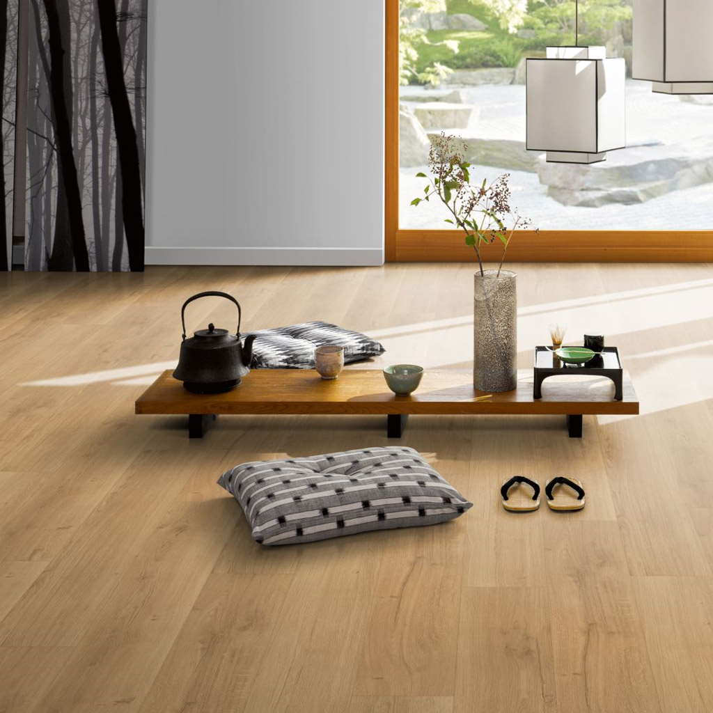 Roble Spirit Natur - Vinílico Parador Modular ONE 1 Lama ambiente sala