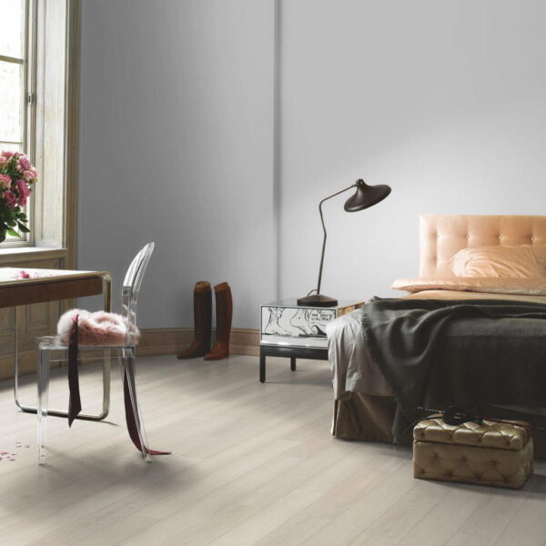 Roble Skyline Blanco 4V - Laminado Parador Classic 1050 ambiente dormitorio
