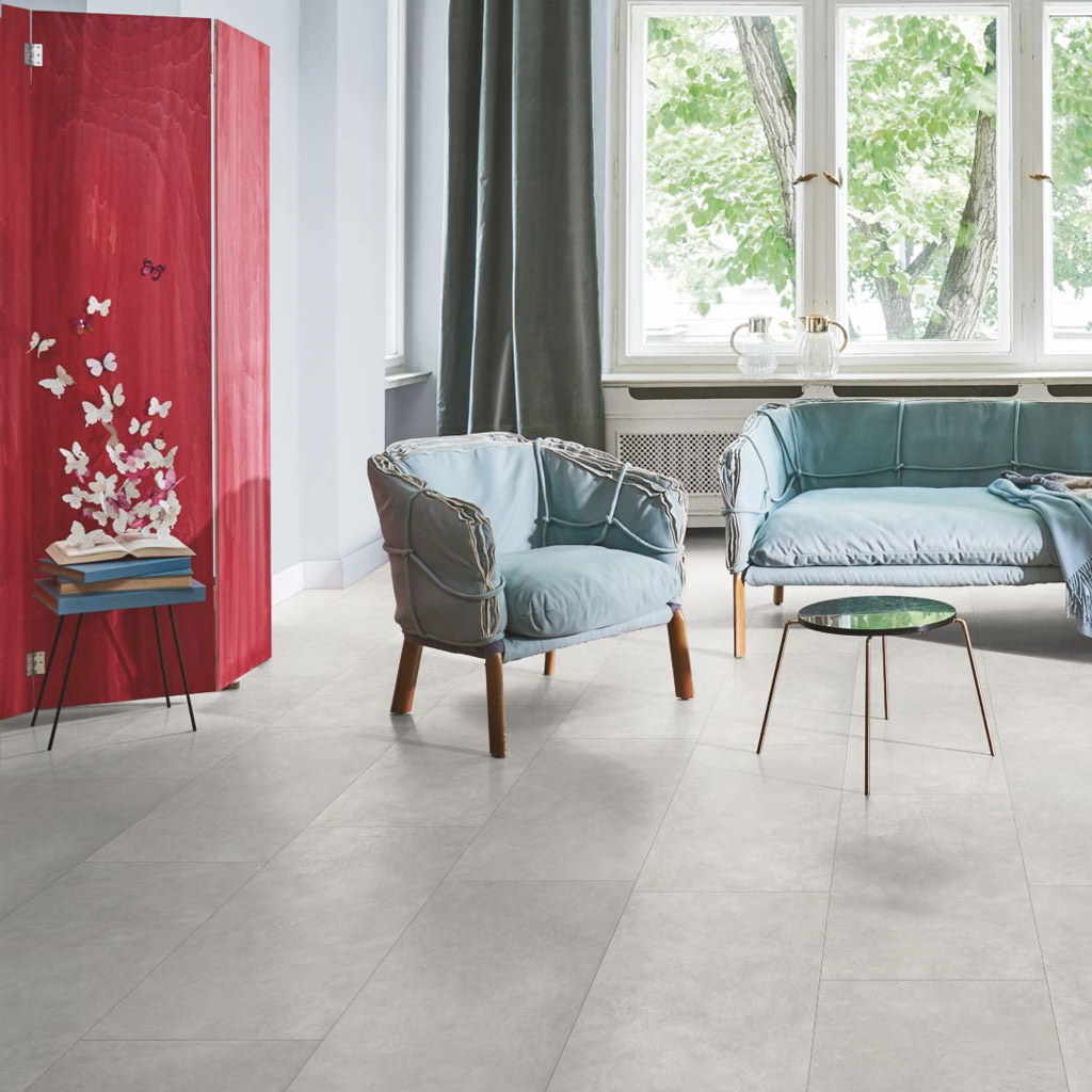 Cemento Gris Claro - Laminado Parador Trendtime 5 ambiente salón