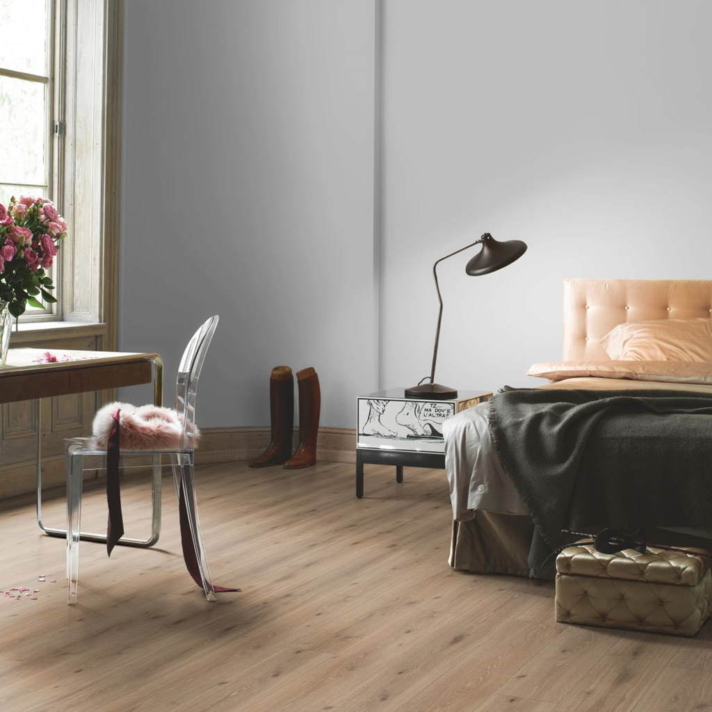 Roble Castell Calizo XXL/AC5 - Laminado Parador TrendTime 6 ambiente dormitorio