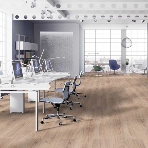 Light Honey Oak - Vinílico Autoportante Forbo Allura Flex 0.55 ambiente oficinas