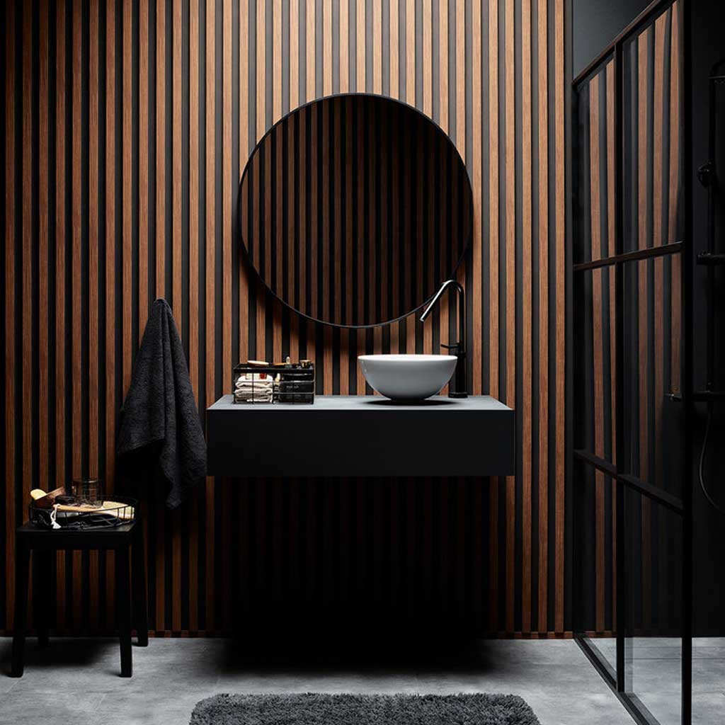 Panel Mocca Wood 2 canales - Panel Alistonado Linerio L-Line - Ambiente 1