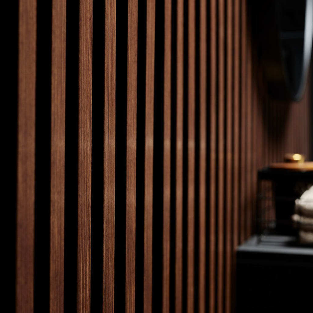 Panel Mocca Wood 2 canales - Panel Alistonado Linerio L-Line - Ambiente 3
