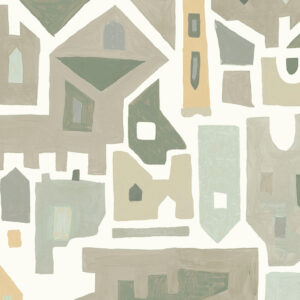 Panel Geometric Houses Italia - Panel Decorativo Kerradeco Geometric