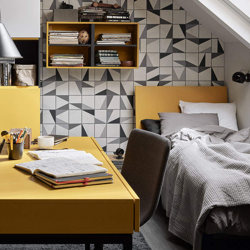 Panel Geometric Origami Birds - Panel Decorativo Kerradeco Geometric - Ambiente 1