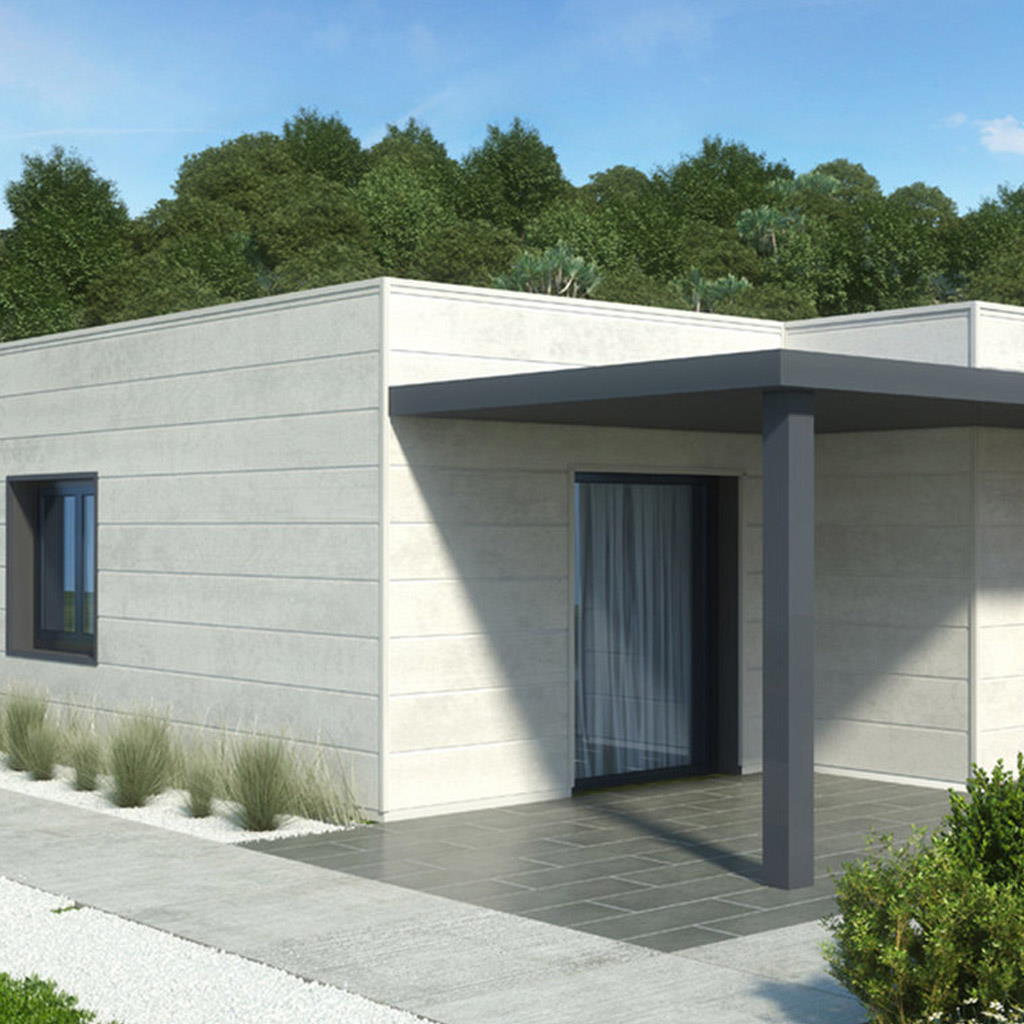Panel Stone Pearl Grey 1 lama - Panel Decorativo Rígido Kerrafront Trend - Instalado 2
