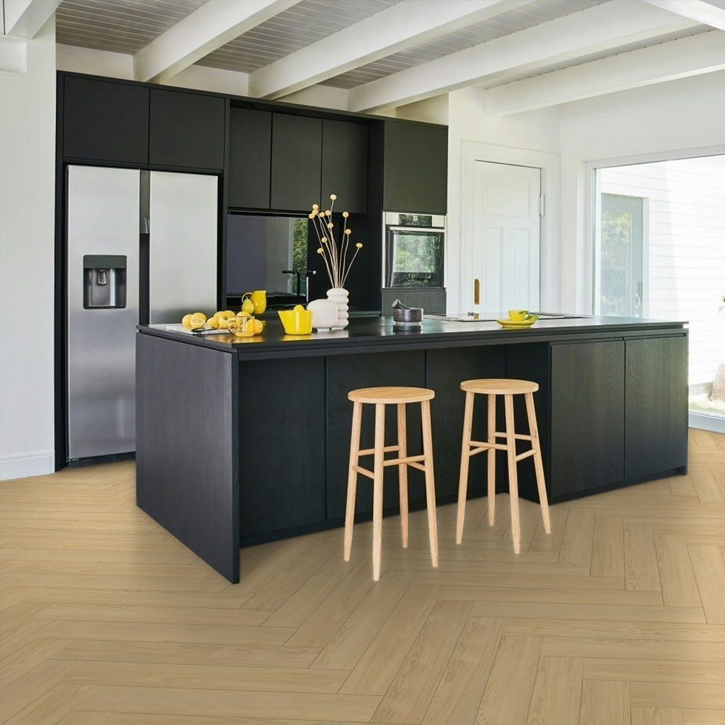 Roble Mont Blanc Lijado - Laminado Parador Trendtime 3 - Ambiente Cocina