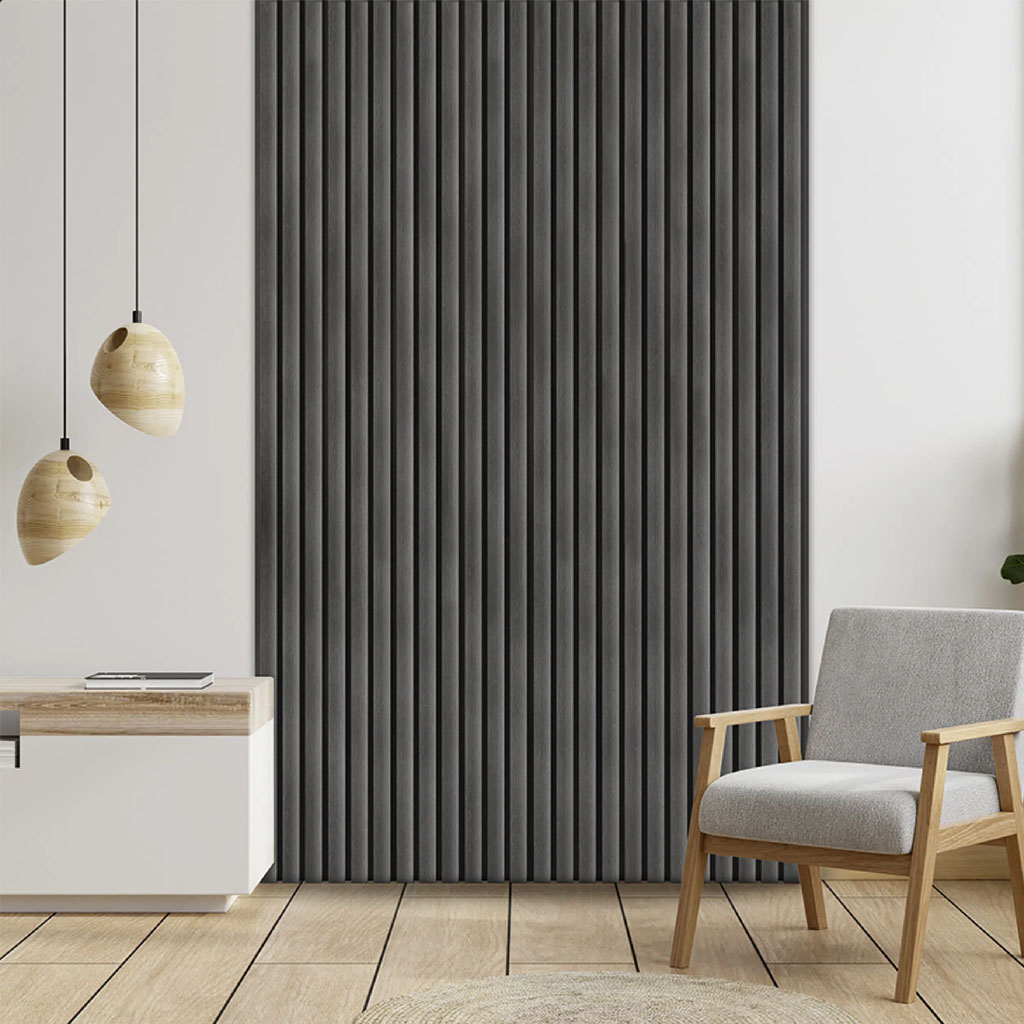 Panel Gris 3 listones - Panel Decorativo Rígido Dioco | Ambiente