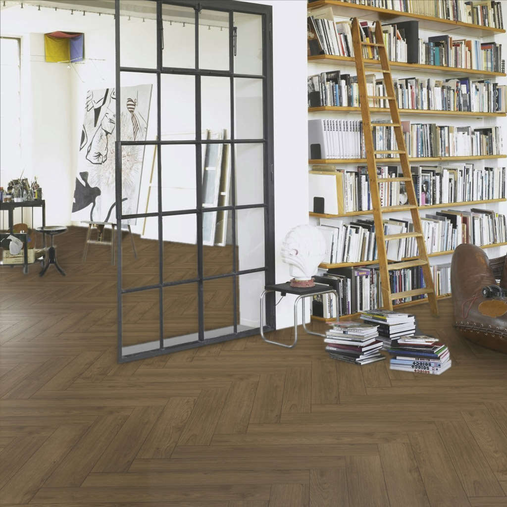 Roble Mont Blanc Marrón Oscuro - Laminado Parador Trendtime 3 - Ambiente Salón